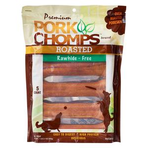 Premium Pork Chomps Roasted Pressed Bones Dog Chews  Scott Pet